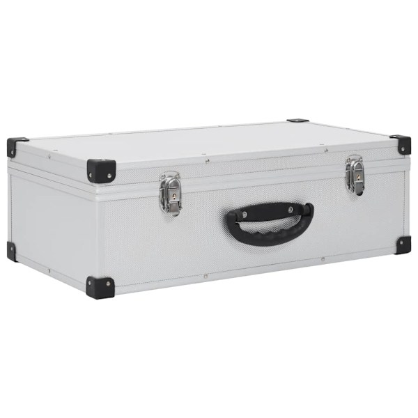 vidaXL CD-väska för 80 cd-skivor aluminium ABS silver Silver