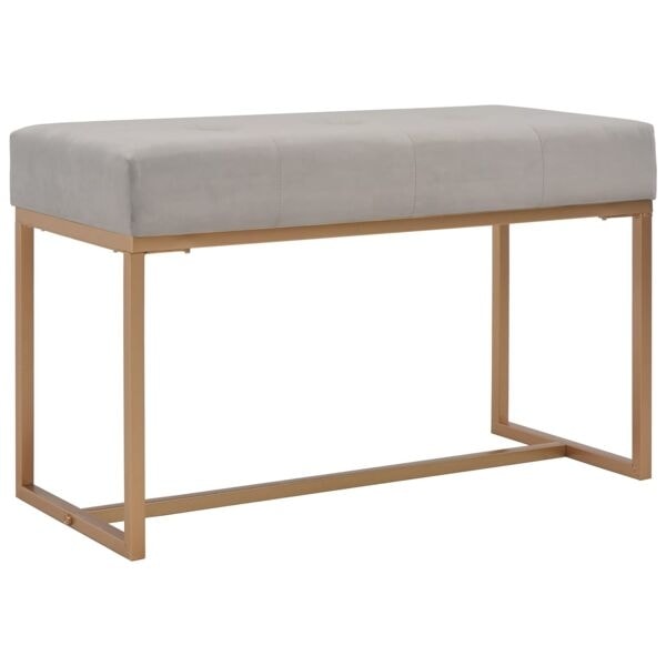 vidaXL Bänk 80 cm grå sammet grå