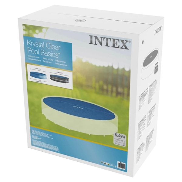 INTEX Poolöverdrag solenergi blå 538 cm polyeten Blå