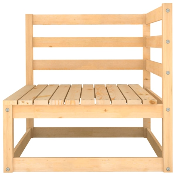 vidaXL Loungegrupp med dynor 2 delar massiv furu grå