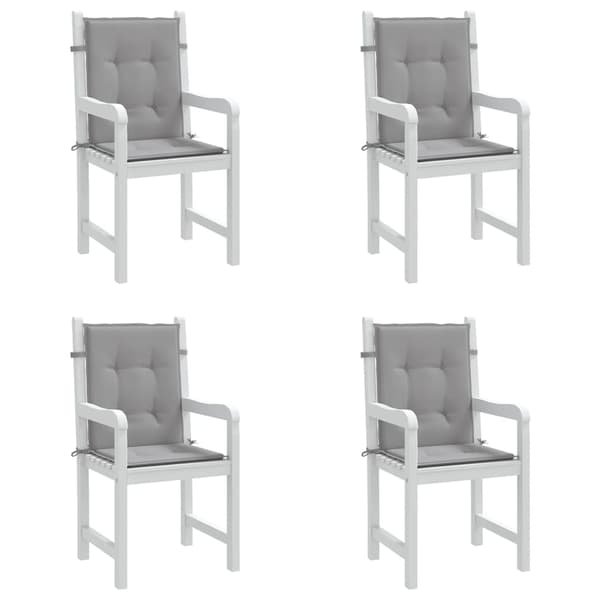vidaXL Trädgårdsstolsdynor 4 st Grå 100 x 50 x 3 cm grå
