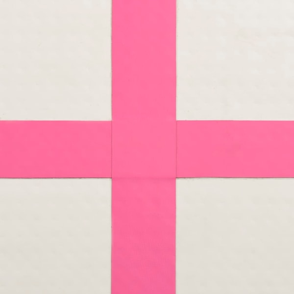 vidaXL Uppblåsbar gymnastikmatta med pump 300x100x15 cm PVC rosa Rosa