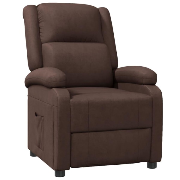 vidaXL Reclinerfåtölj brun konstläder Brun