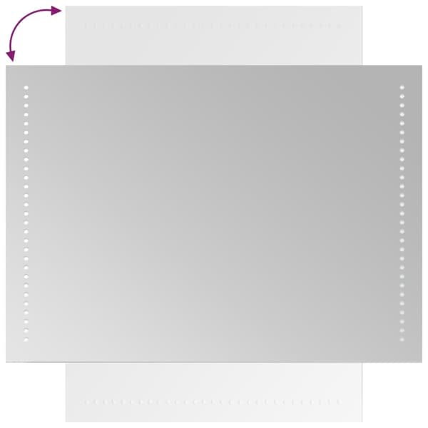 vidaXL Badrumsspegel LED 50x70 cm Transparent