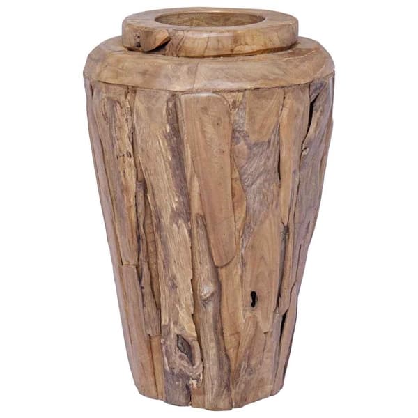 vidaXL Dekorativ vas 40x60 cm massiv teak Brun