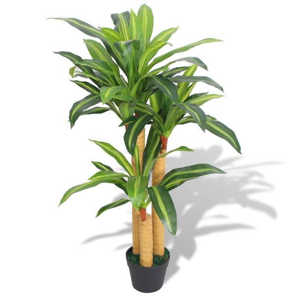 vidaXL Konstväxt Dracena med kruka 100 cm grön Grön