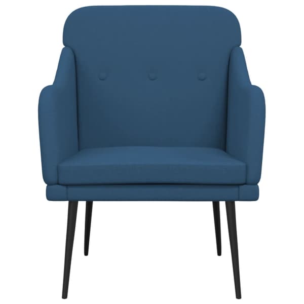 vidaXL Fåtölj blå 63x76x80 cm tyg Blå