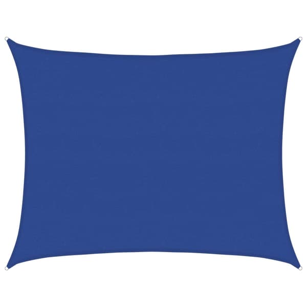 vidaXL Solsegel 160 g/m² rektangulär blå 6x8 m HDPE Blå