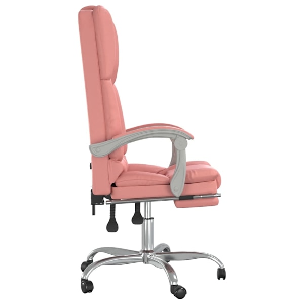 vidaXL Kontorsstol med massage rosa konstläder Rosa