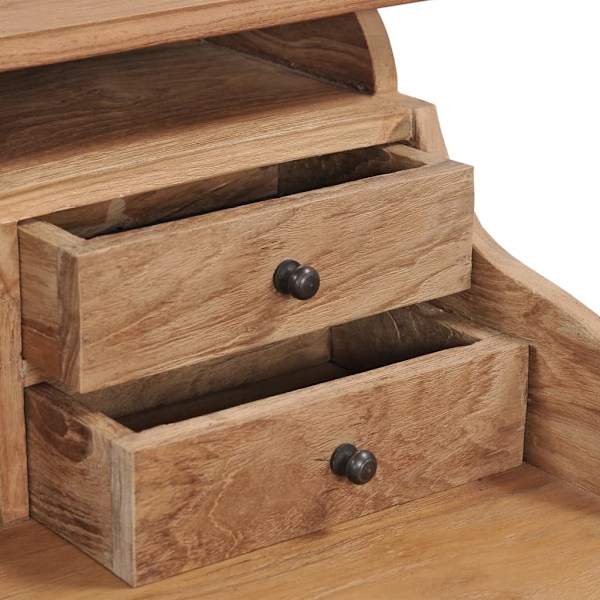 vidaXL Skrivbord 90x50x100 cm massiv teak Brun