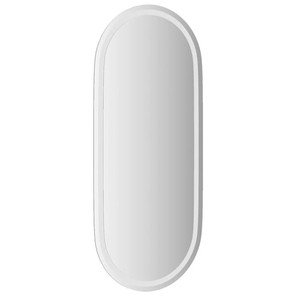 vidaXL Badrumsspegel LED 100x45 cm oval Transparent