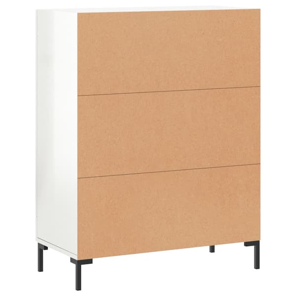 vidaXL Skänk vit högglans 69,5x34x90 cm konstruerat trä Vit