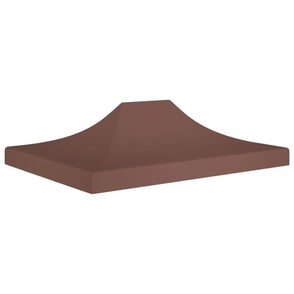 vidaXL Tak till partytält 4x3 m brun 270 g/m² Brun