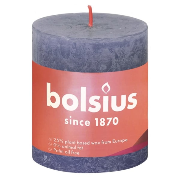 Bolsius Rustika blockljus 4-pack 80x68 mm skymningsblå Blå