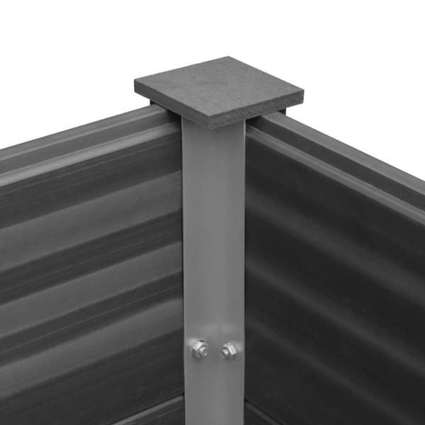 vidaXL Odlingslåda WPC 100x100x54 cm grå grå