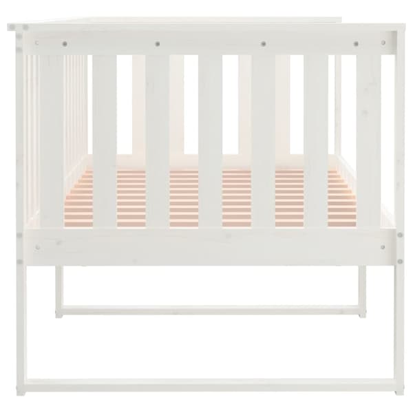 vidaXL Dagbädd vit 90x200 cm massiv furu Vit