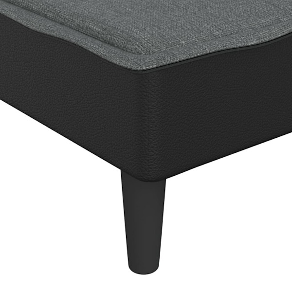 vidaXL L-formad soffa mörkgrå 255x140x70 cm tyg Grå