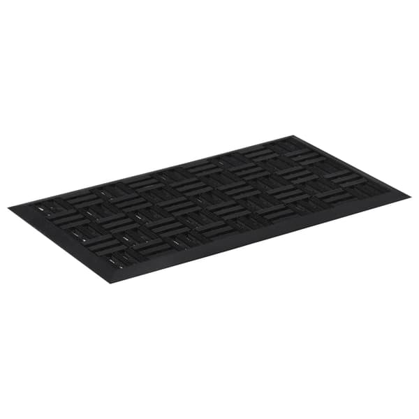 vidaXL Dörrmatta rektangulär 45x75 cm gummi Svart