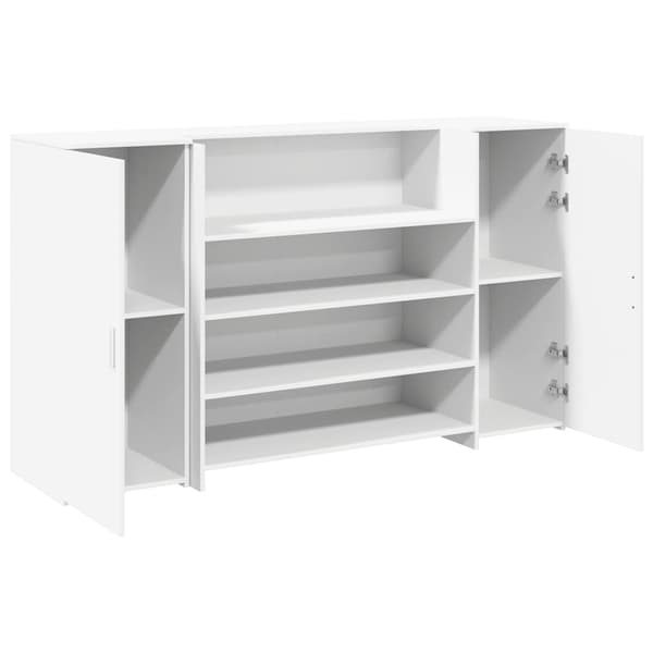 vidaXL Receptionsdisk vit 180x50x103,5 cm konstruerat trä Vit
