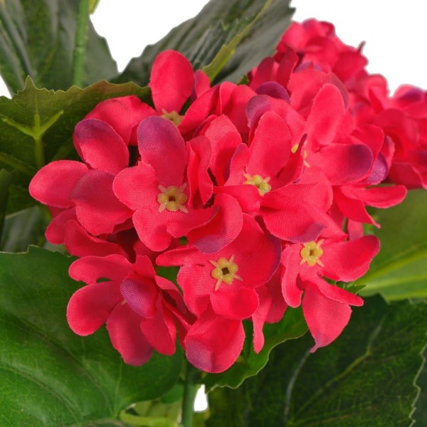 vidaXL Konstväxt Hortensia med kruka 60 cm röd Röd