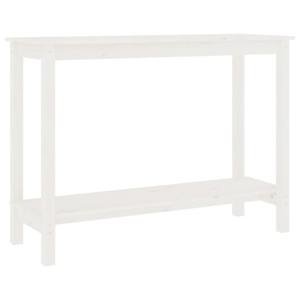 vidaXL Konsolbord vit 110x40x80 cm massiv furu Vit