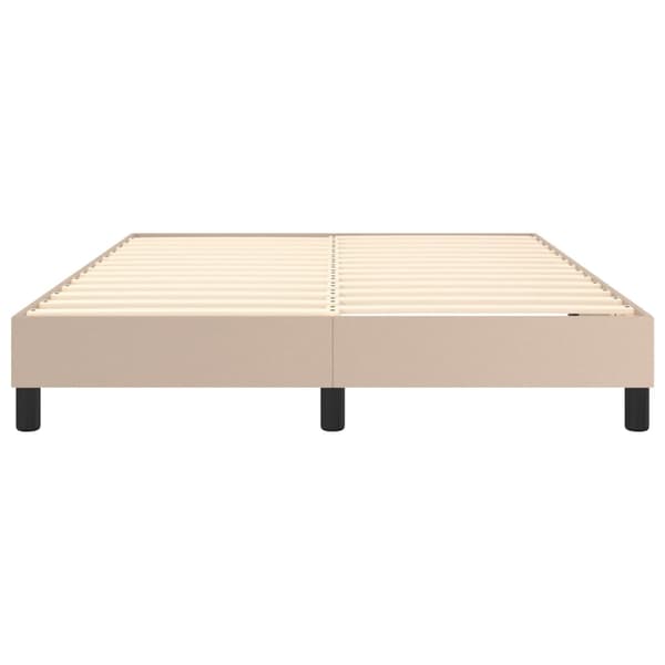 vidaXL Sängram cappuccino 140x200 cm konstläder Brun