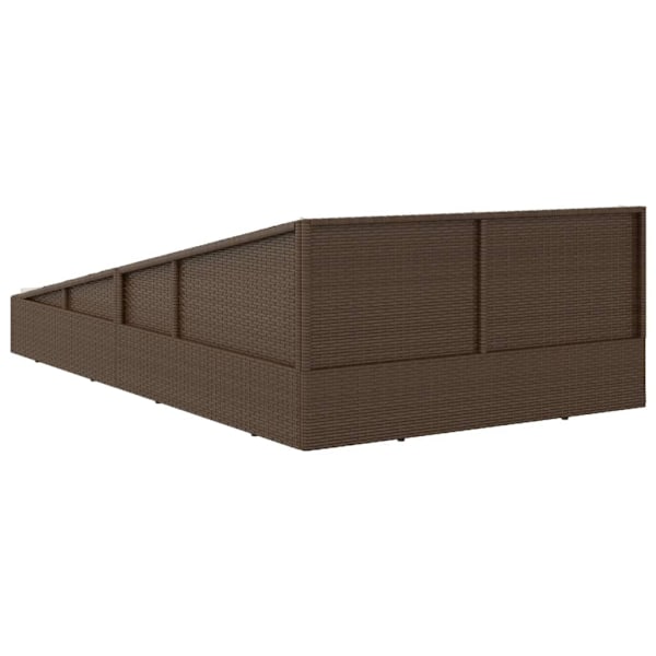 vidaXL Dagbädd konstrotting 201x139x58 cm brun Brun