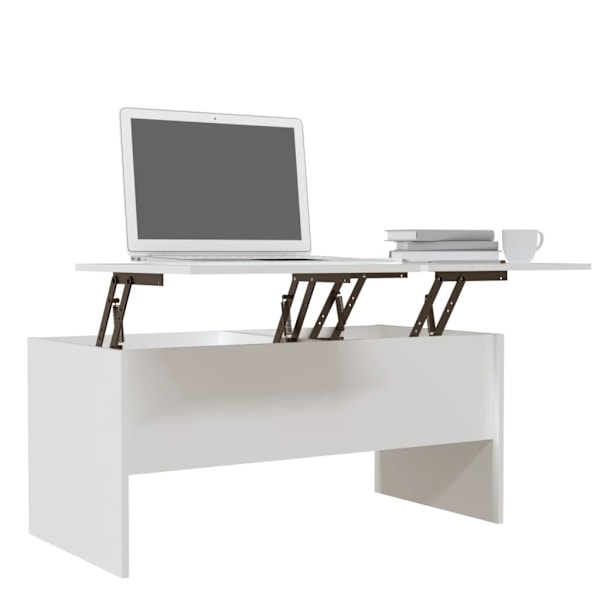 vidaXL Soffbord vit 102x50,5x46,5 cm konstruerat trä Vit
