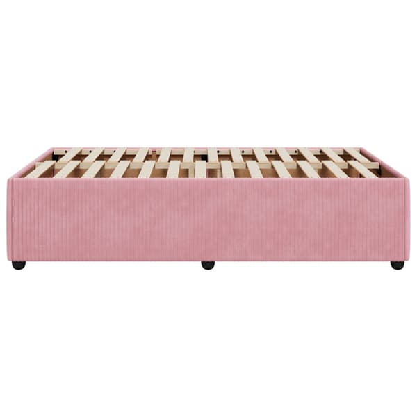 vidaXL Sängram rosa 120x200 cm sammet Rosa