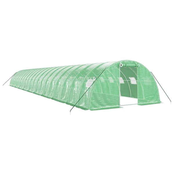 vidaXL Växthus med stålram grön 80 m² 20x4x2 m Grön