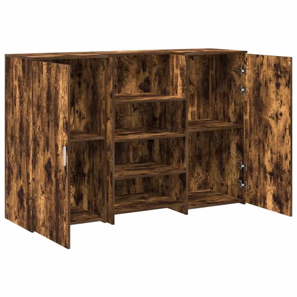 vidaXL Receptionsdisk rökfärgad ek 155x50x103,5 cm konstruerat trä Brun