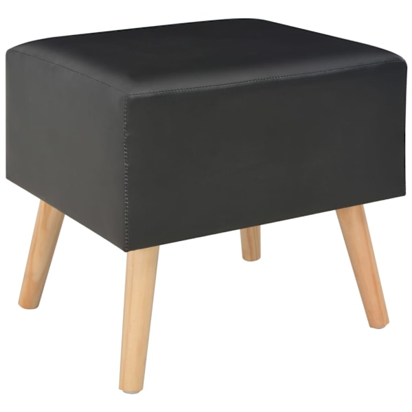 vidaXL Sängbord svart 40x35x40 cm konstläder Svart