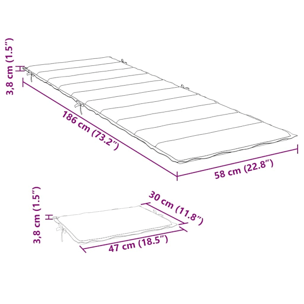 vidaXL Solsäng med bord och dyna massivt akaciaträ Antracit