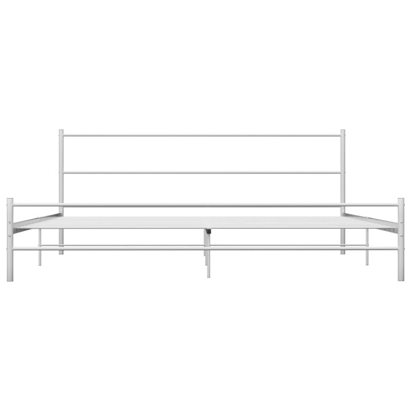 vidaXL Sängram vit metall 200x200 cm Vit