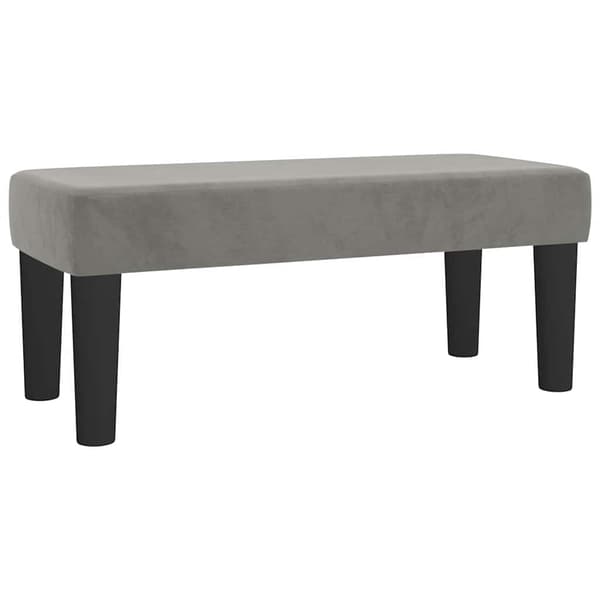 vidaXL Bänk ljusgrå 70x30x30 cm sammet Grå