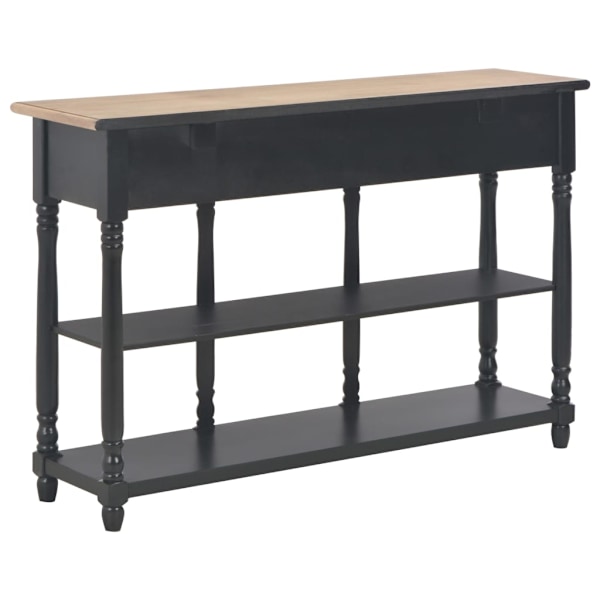 vidaXL Konsolbord svart 120x30x76 cm MDF Svart