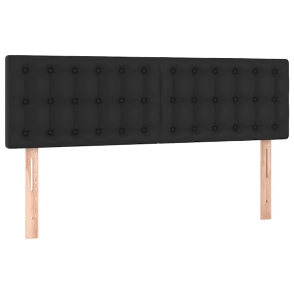 vidaXL Ramsäng med madrass svart 140x190 cm konstläder Svart