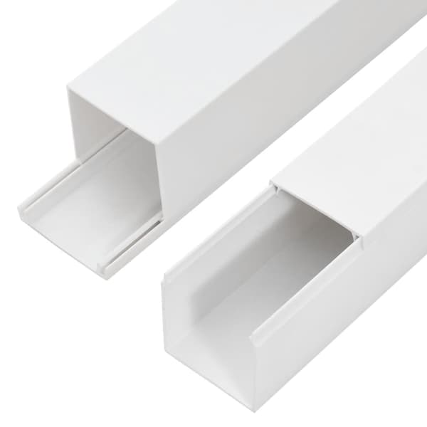 vidaXL Kabelkanal 100x60 mm 10 m PVC Vit