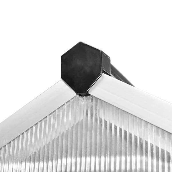 vidaXL Växthus 3,46 m² förstärkt aluminium Transparent