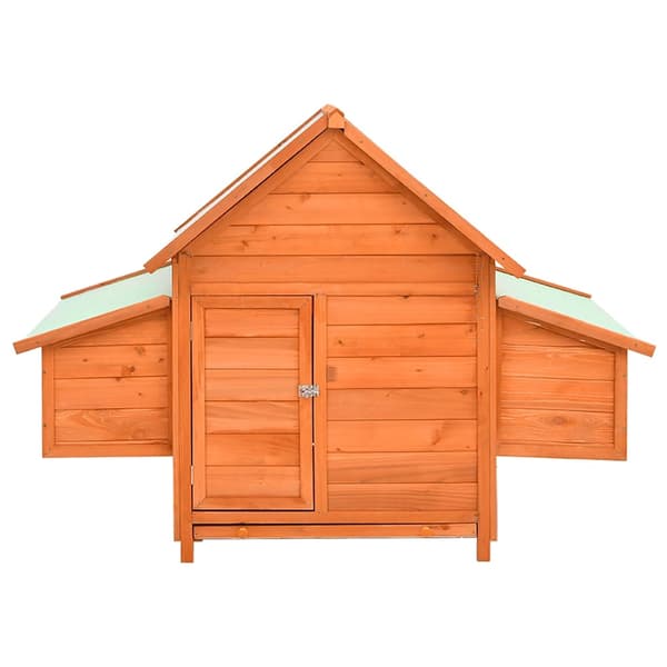 vidaXL Hönshus 150x96x110 cm massivt granträ Brun