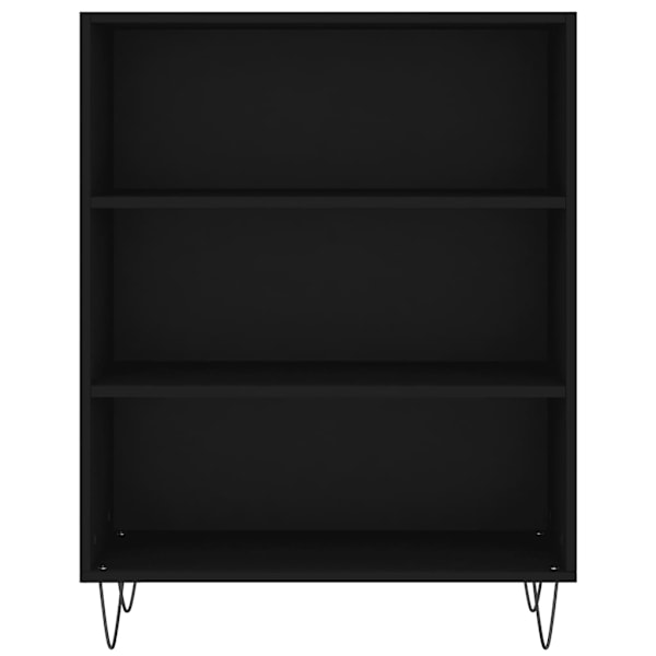 vidaXL Bokhylla svart 69,5x32,5x90 cm konstruerat trä Svart