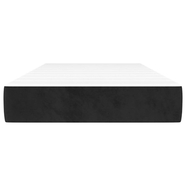 vidaXL Pocketresårmadrass svart 90x200x20 cm sammet Svart