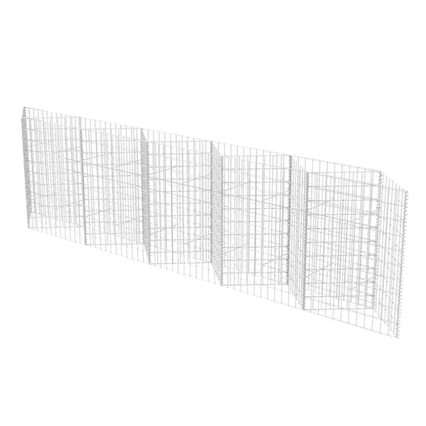 vidaXL Gabionkorg galvaniserat stål 300x30x100 cm Silver