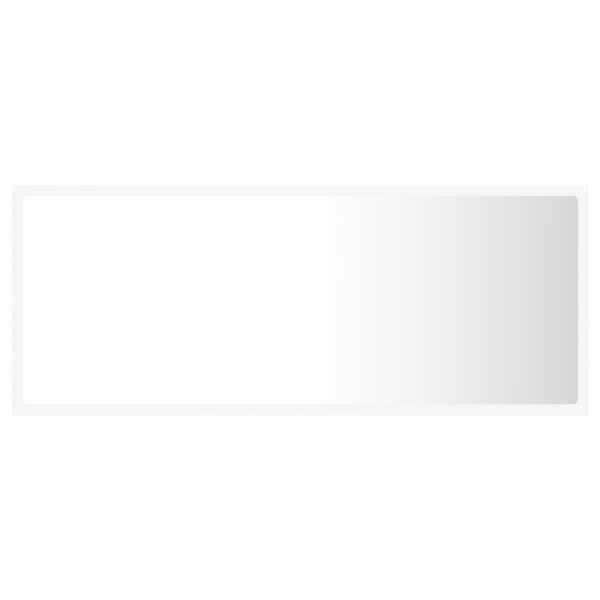 vidaXL Badrumsspegel med LED vit 100x8,5x37 cm akryl Vit