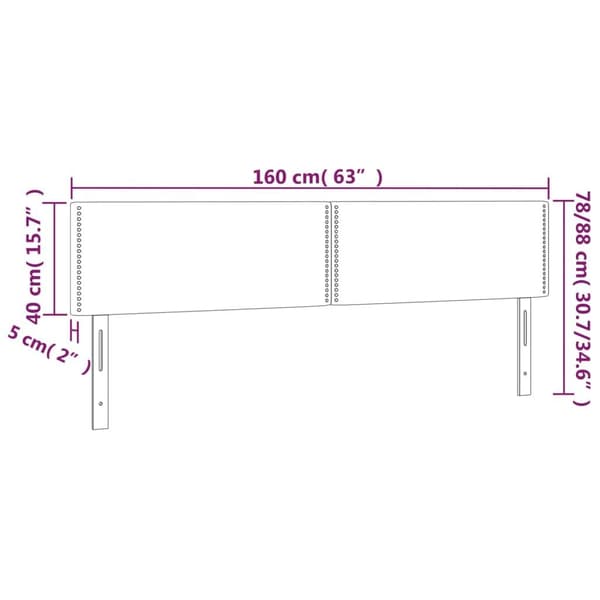 vidaXL Huvudgavlar 2 st blå 80x5x78/88 cm tyg Blå