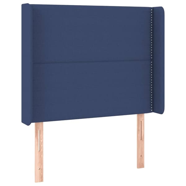vidaXL Ramsäng med madrass blå 90x190 cm tyg Blå