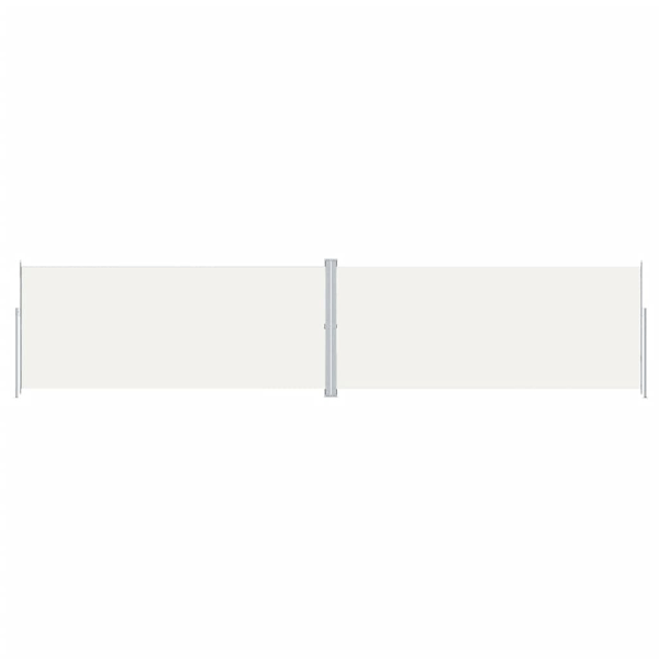 vidaXL Infällbar sidomarkis gräddvit 220x1000 cm Creme