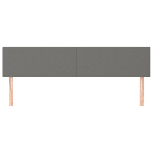 vidaXL Sänggavel 2 st mörkgrå 80x5x78/88 cm tyg Grå