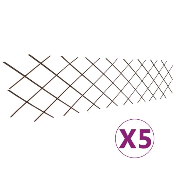 vidaXL Spaljéstaket pil 5 st 180x60 cm Brun