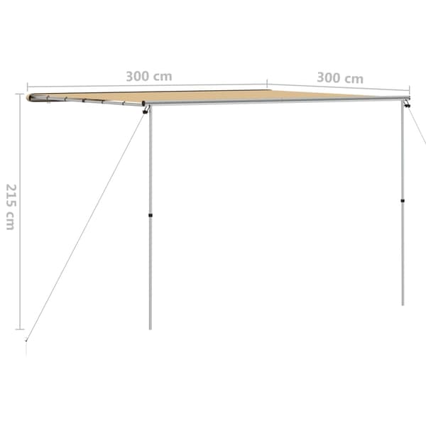 vidaXL Husvagnsmarkis 3x3x2,15 m beige Beige